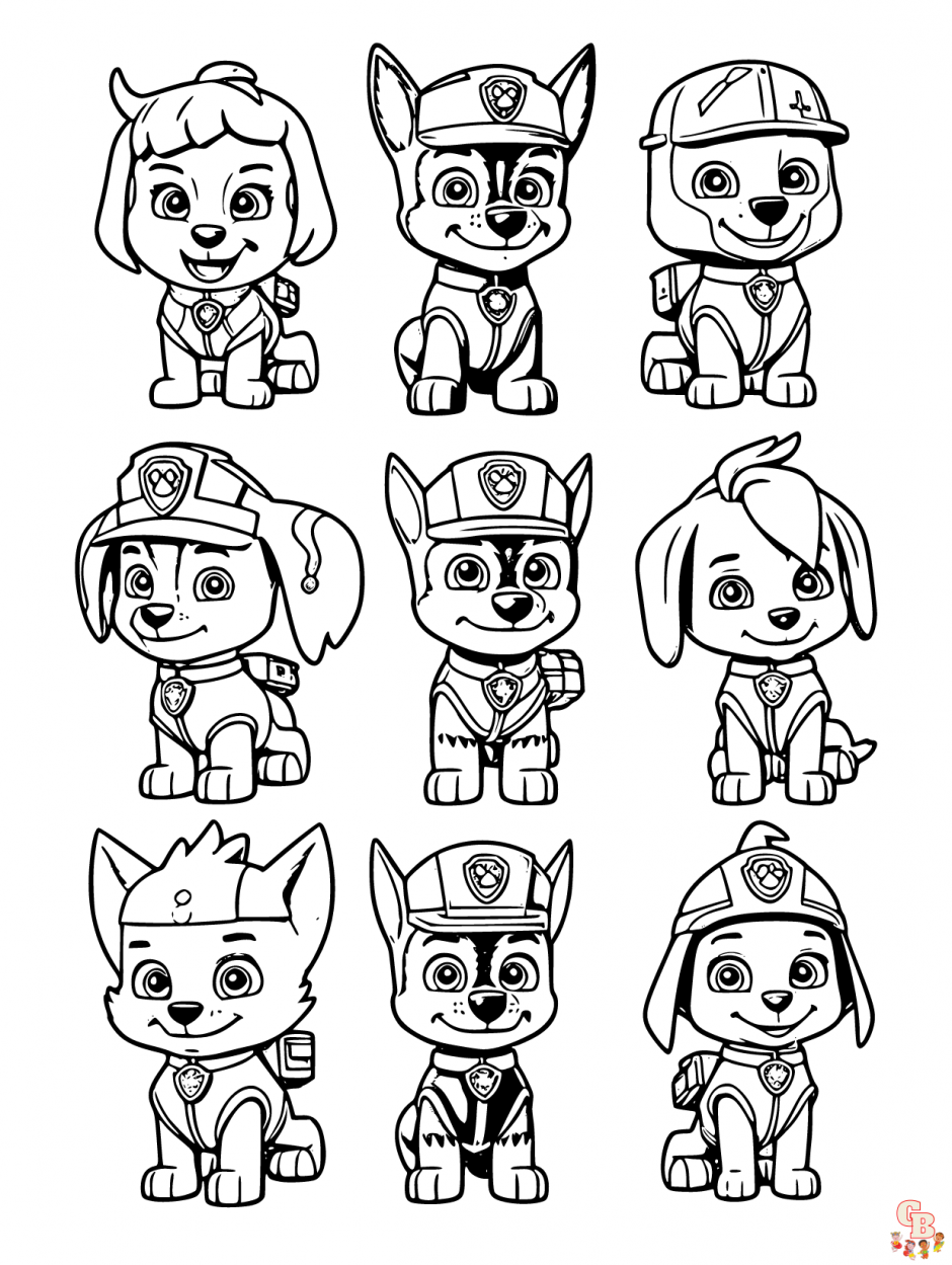 Engaging paw patrol coloring pages for creative fun