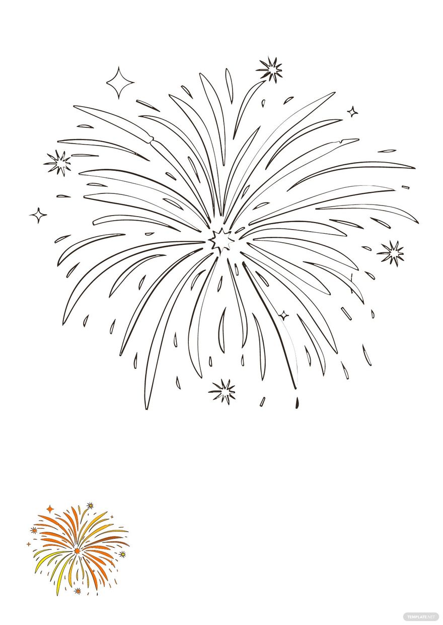 Free sparkle explosion coloring page