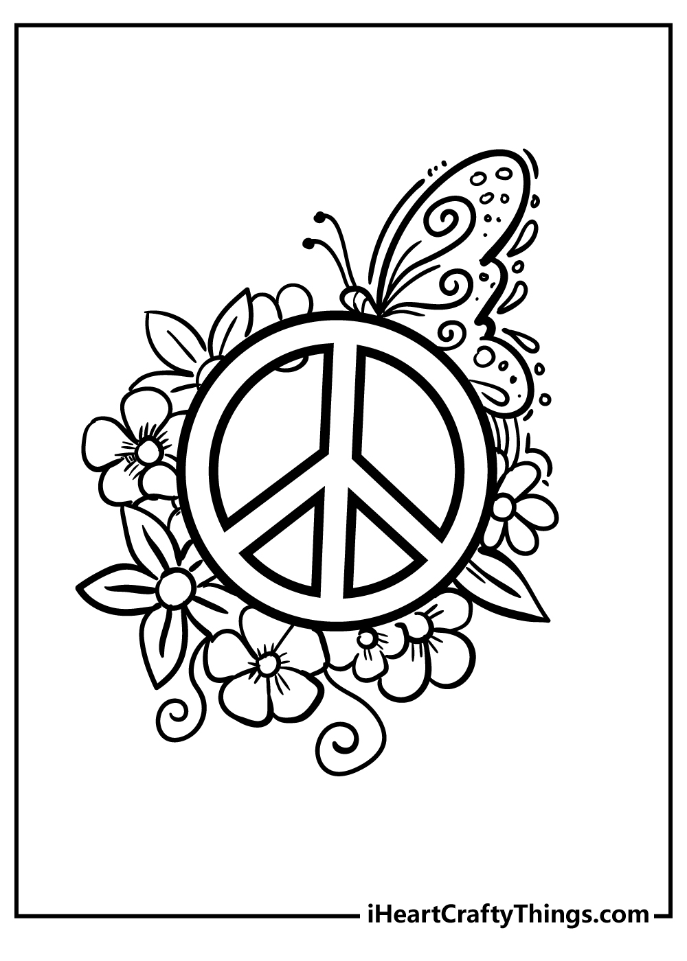 Peace coloring pages free printables