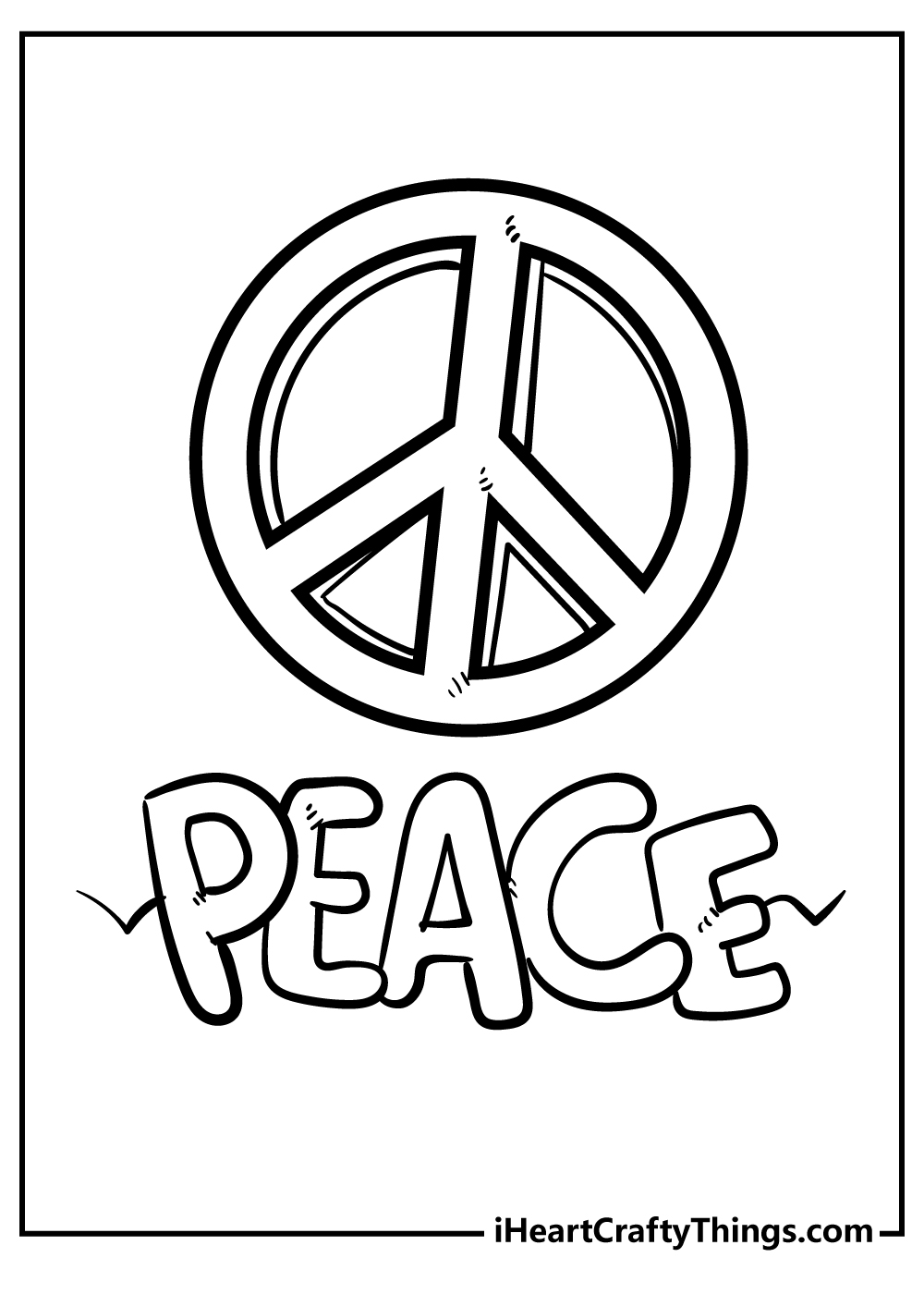 Peace coloring pages free printables