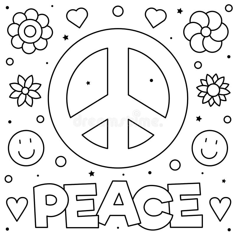 Peace coloring stock illustrations â peace coloring stock illustrations vectors clipart