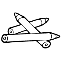 Colored pencils coloring pages