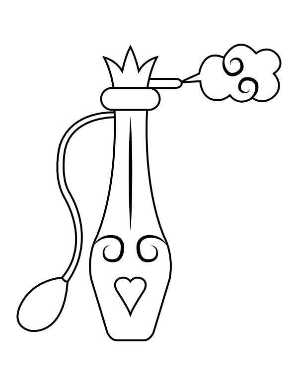 Printable perfume coloring page