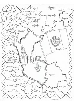 Peru a coloring sheet by art with mrs olson tpt