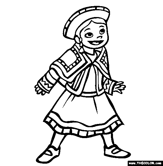 Peru coloring page free peru online coloring