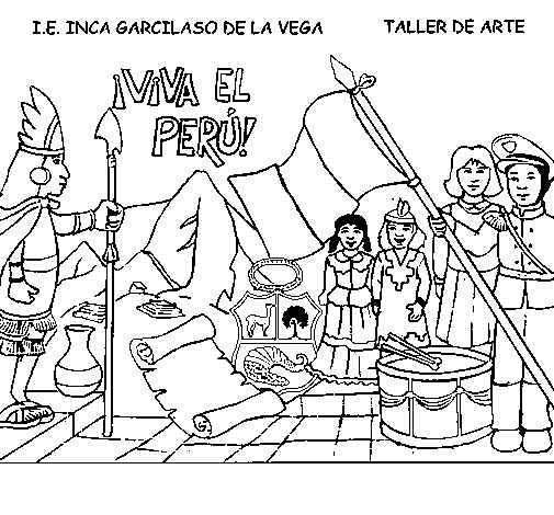 Long live peru coloring page