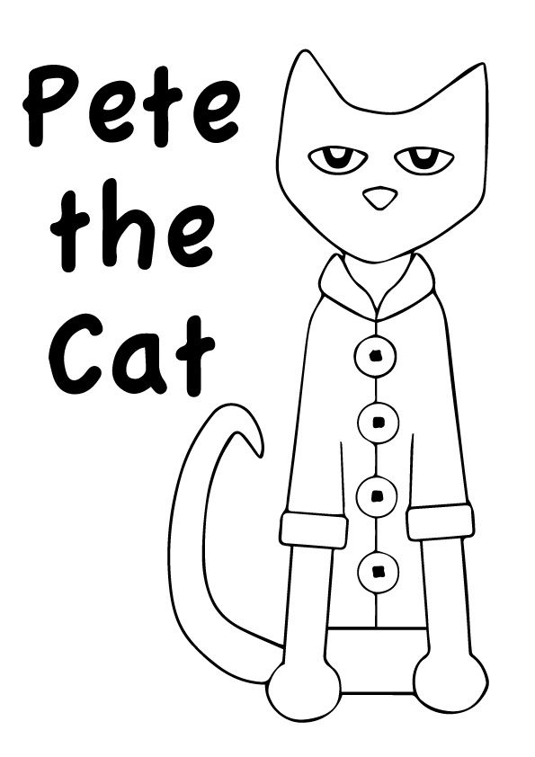 Coloring page pete the cat buttons pete the cat pete the cats