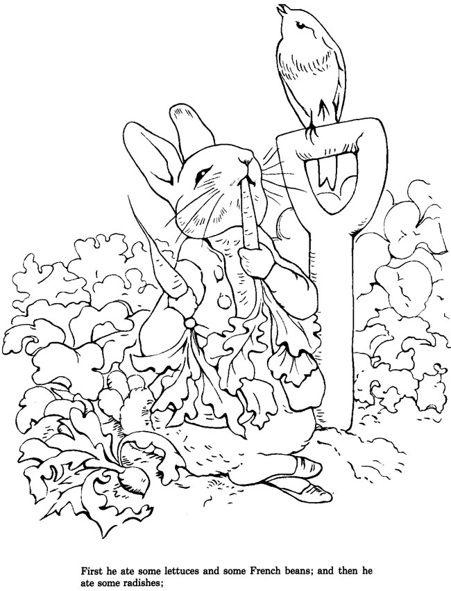 Download peter rabbit coloring page â