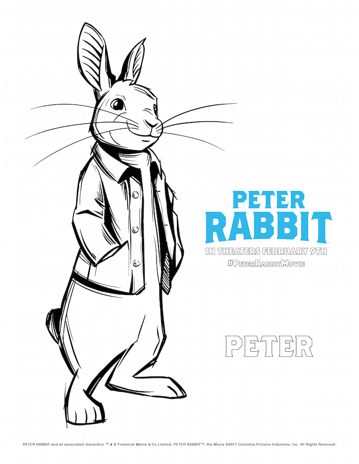 Peter rabbit movie coloring pages