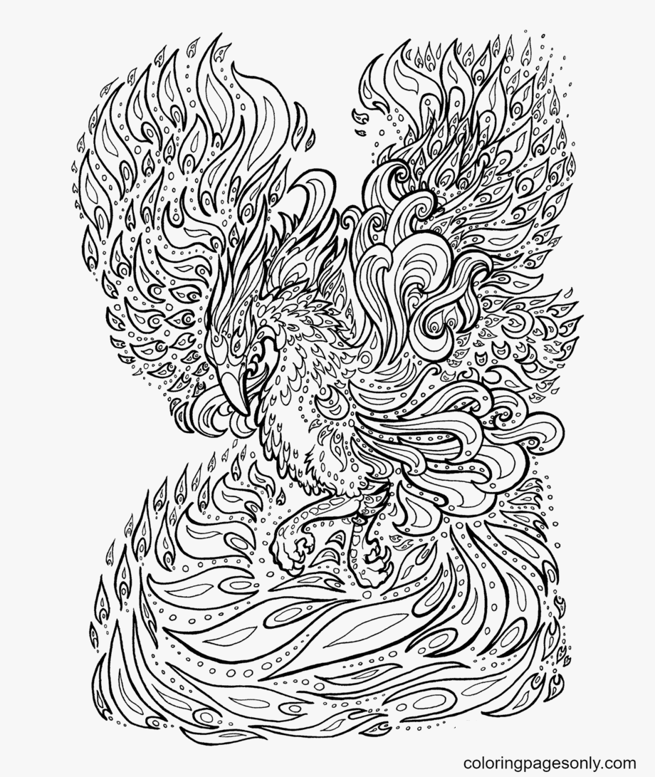 Phoenix coloring pages printable for free download