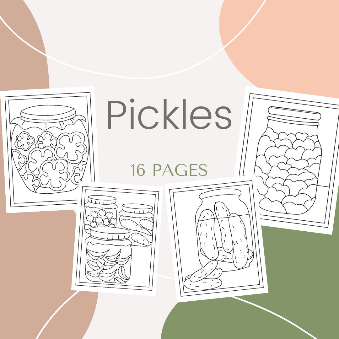 Pickles printable coloring pages instant download