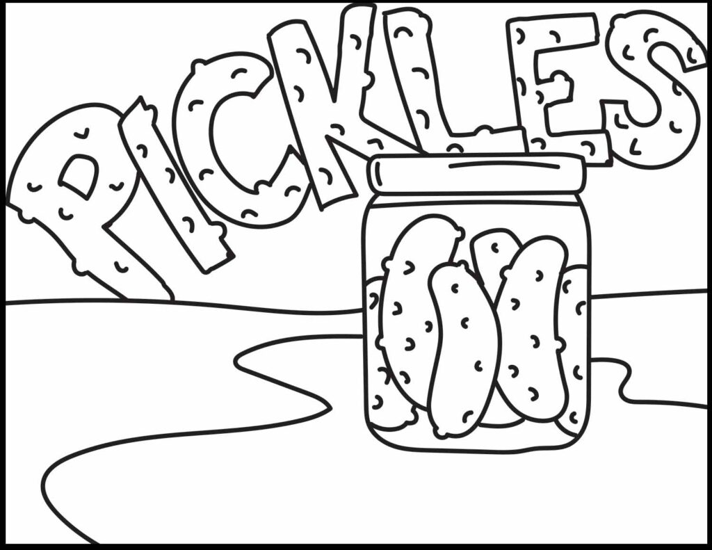 Pickle coloring pages roaring spork