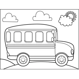 School bus coloring page