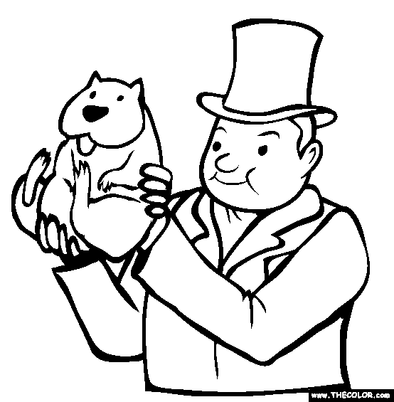 Groundhog day online coloring pages