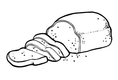 Baked bread coloring picture coloring pages coloring pages for kids coloring sheets