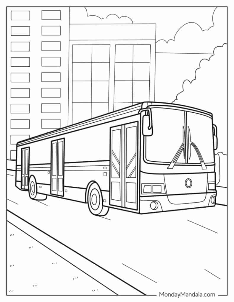 School bus coloring pages free pdf printables