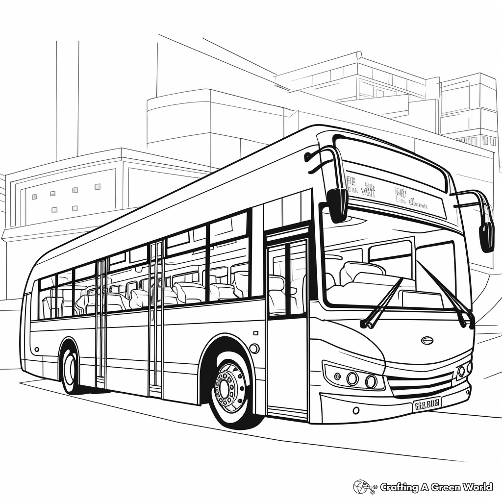 Bus coloring pages