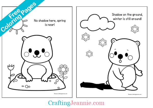 Groundhog coloring pages free printable