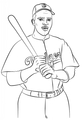 Jackie robinson coloring page free printable coloring pages