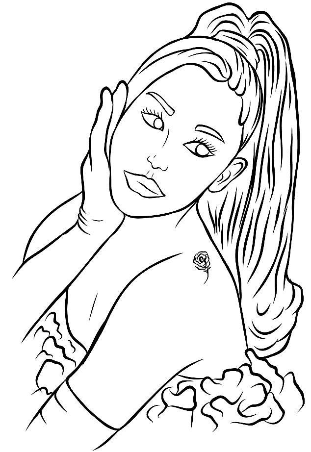 Ariana grande coloring pages printable for free download