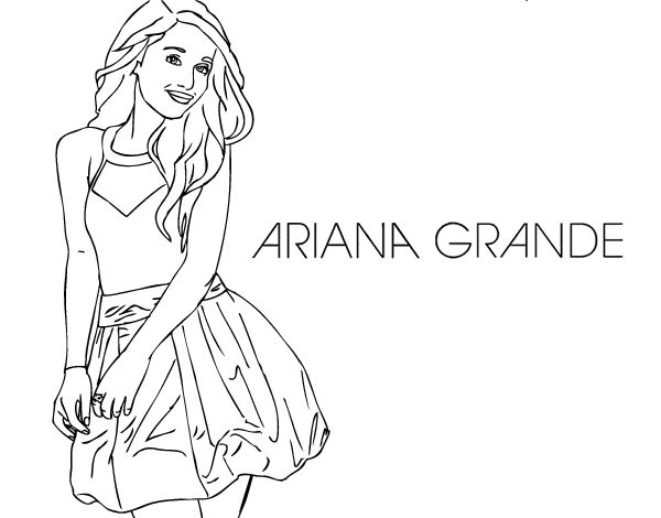 Ariana grande coloring page