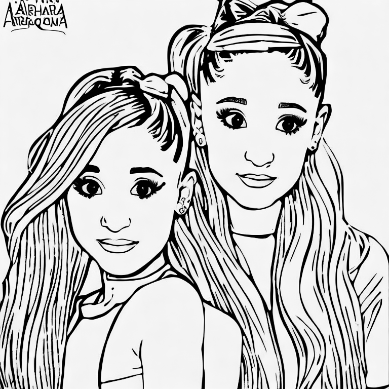 Ariana grande coloring page color anything