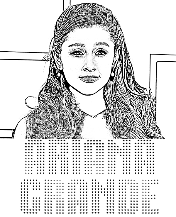 Ariana grande to color for free coloring pages celebrity