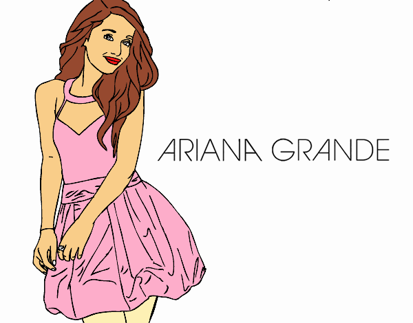 Colored page ariana grande painted by user not registered