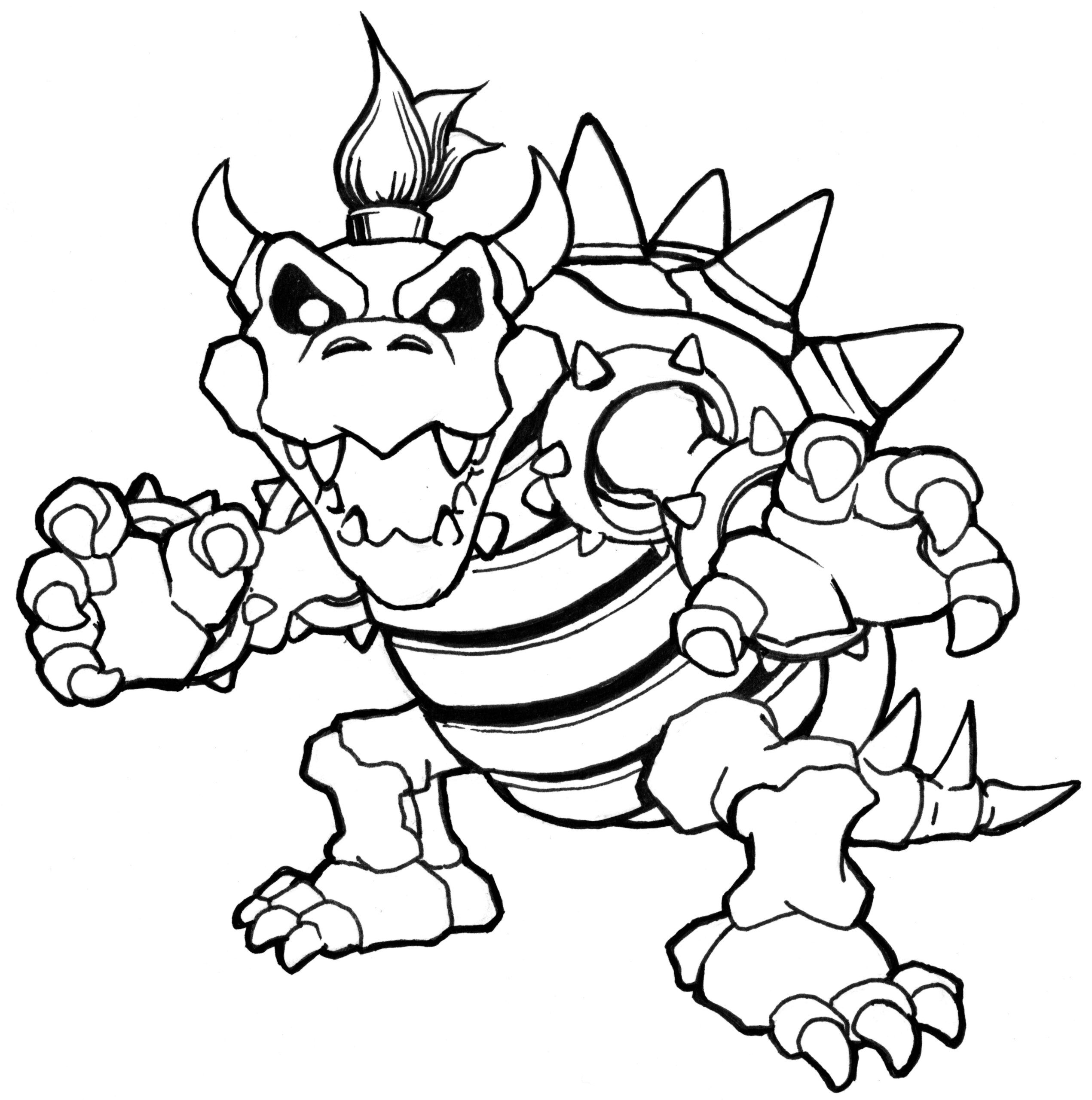 Cool bowser coloring pages pdf free