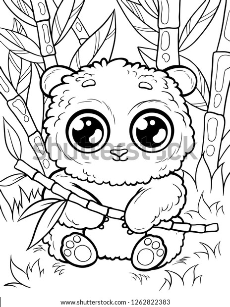 Vector coloring page children cute animals stock vector royalty free