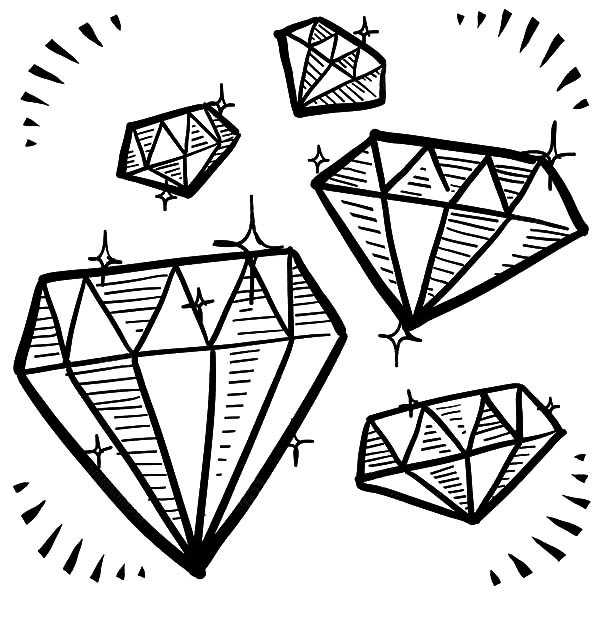 Diamond coloring pages printable for free download