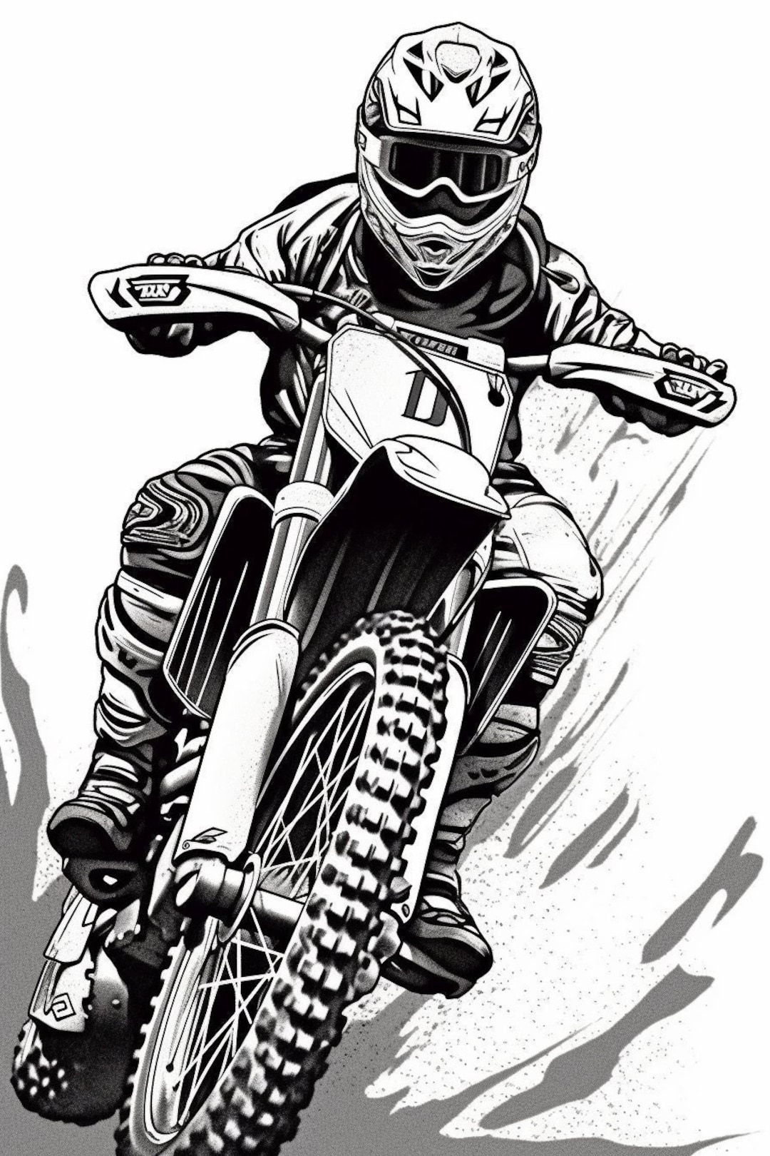 Digital dirt bike coloring pages