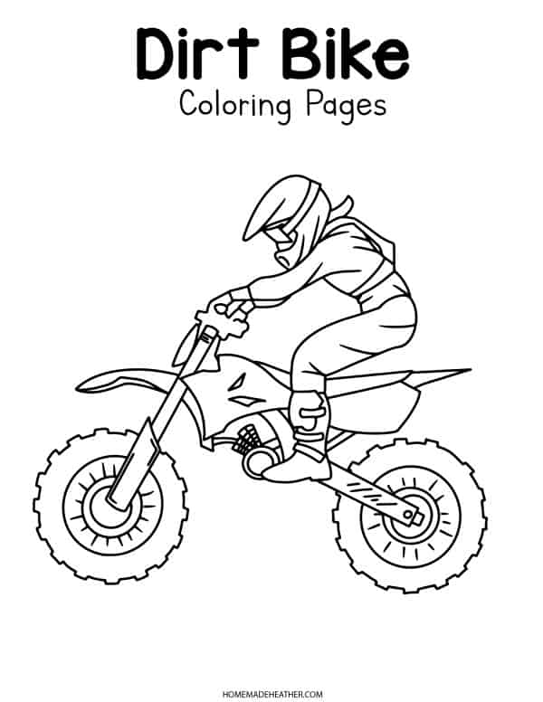 Free dirt biking coloring pages homemade heather