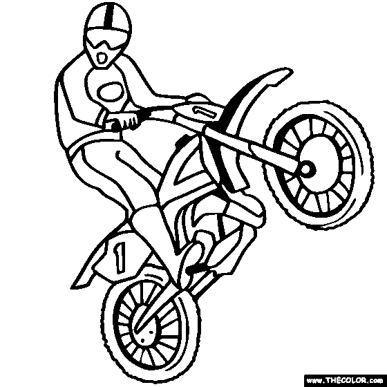 Otorcycles otocross dirt bike online coloring pages