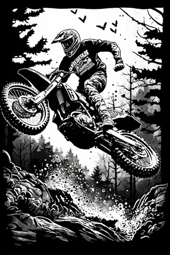 Digital dirt bike coloring pages