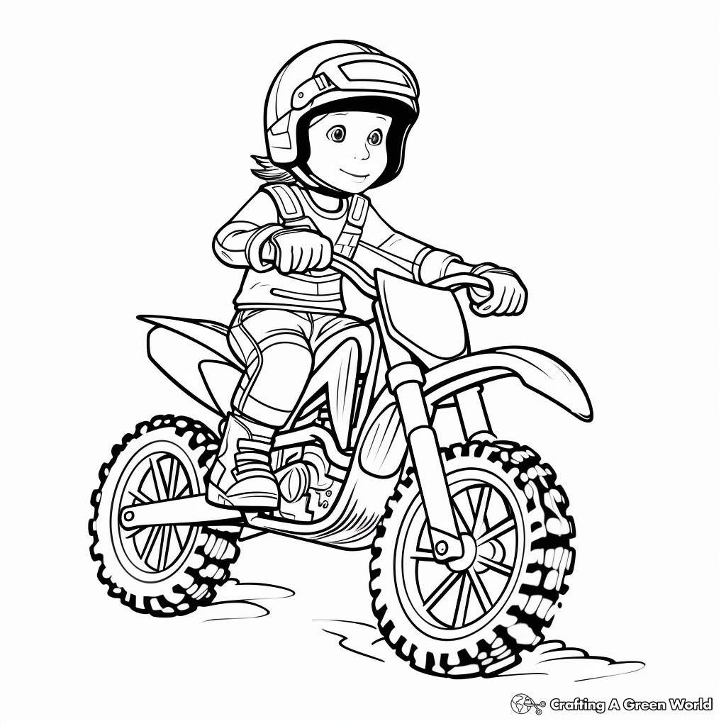 Dirt bike coloring pages