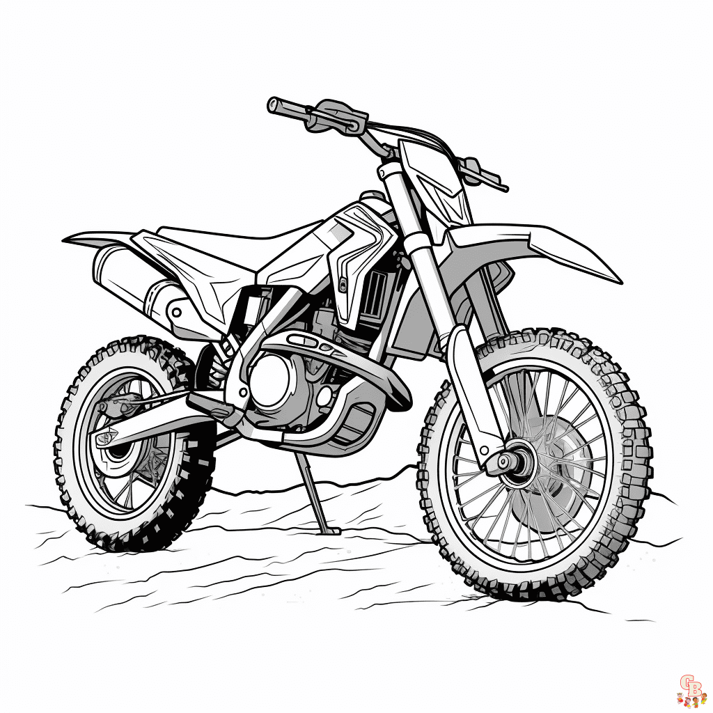 Printable dirt bike coloring pages free for kids and adults