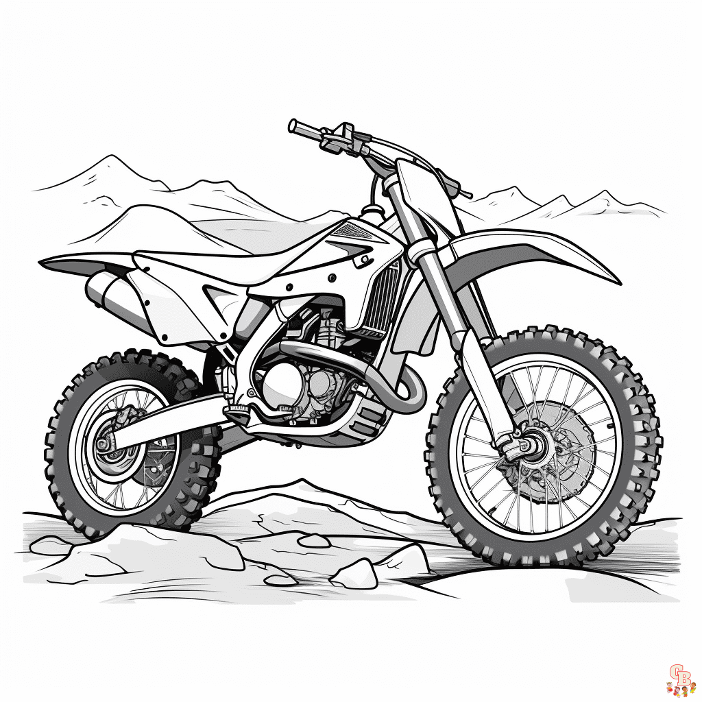 Printable dirt bike coloring pages free for kids and adults