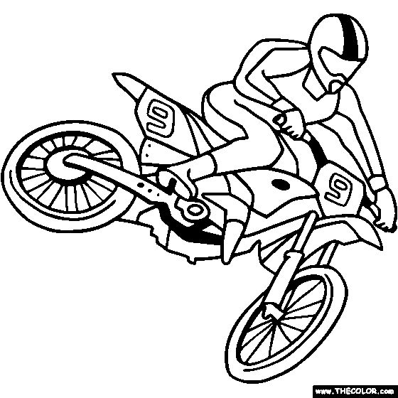 Motocross bike coloring page color motocross cross coloring page free coloring pages truck coloring pages