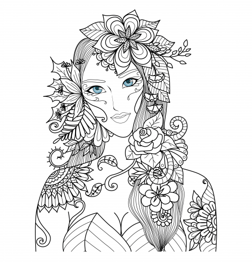 Piercing blue eyes coloring page