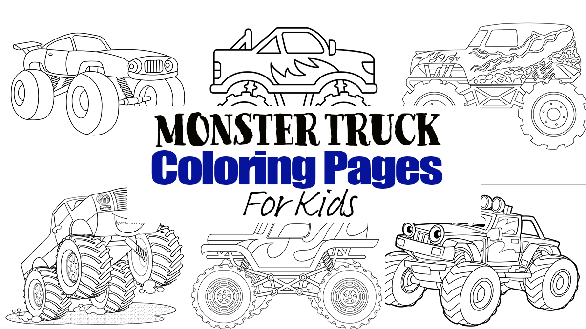 Free monster truck coloring pages for kids