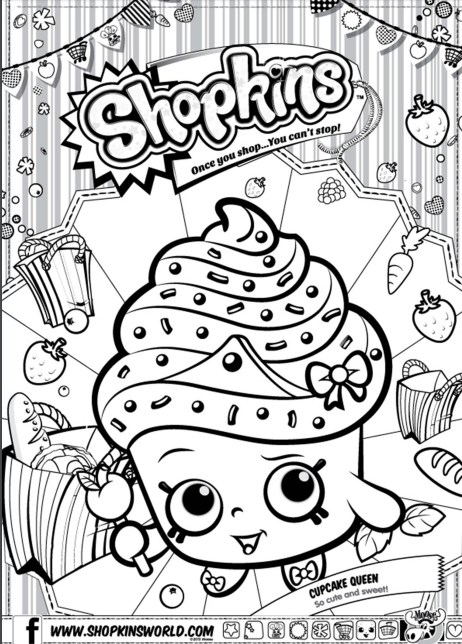 Shopkins coloring page international