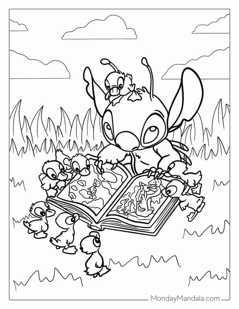 Lilo stitch coloring pages free pdf printables