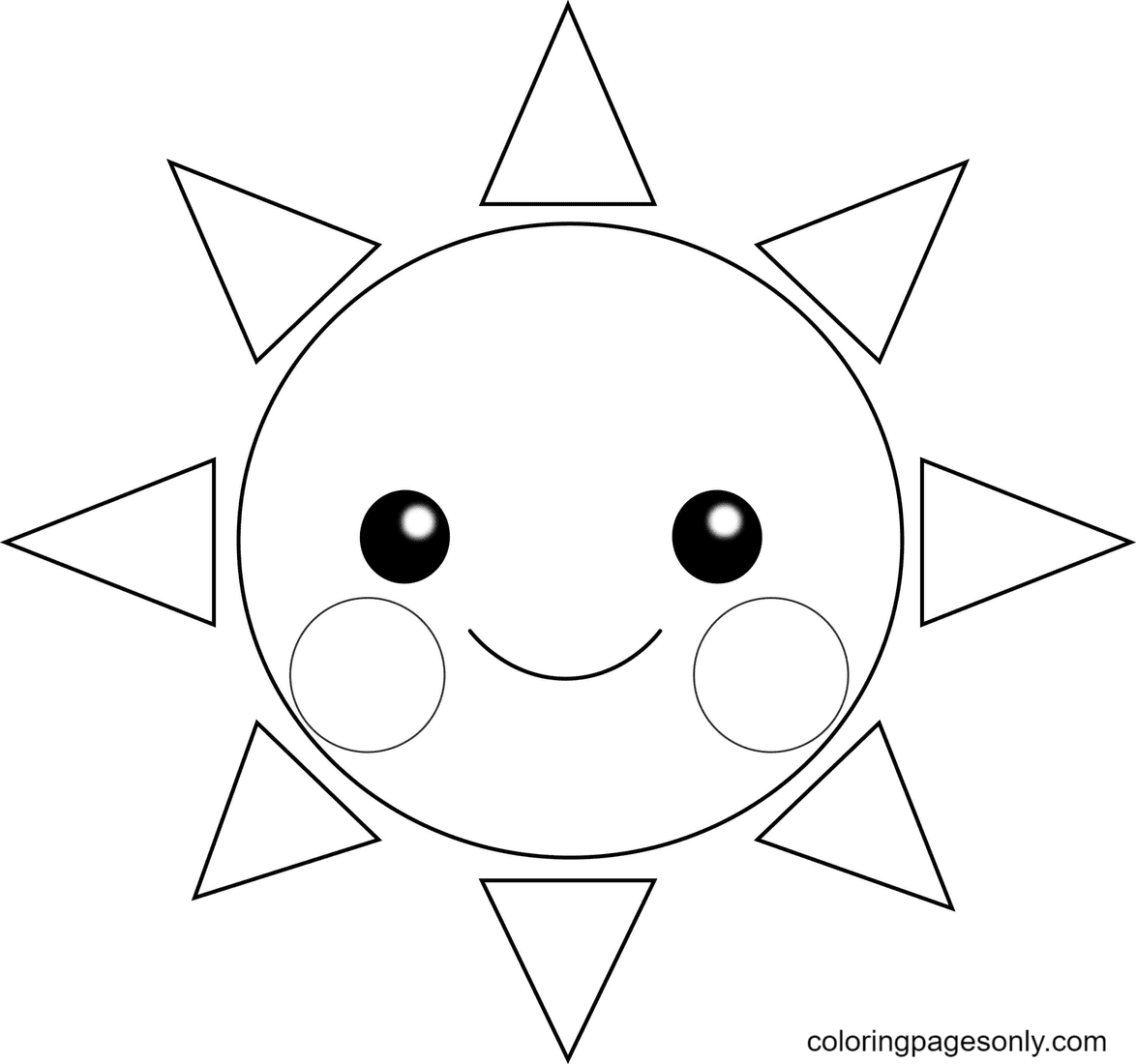 Sun coloring pages printable for free download