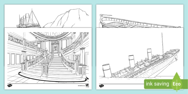 Titanic colouring pages