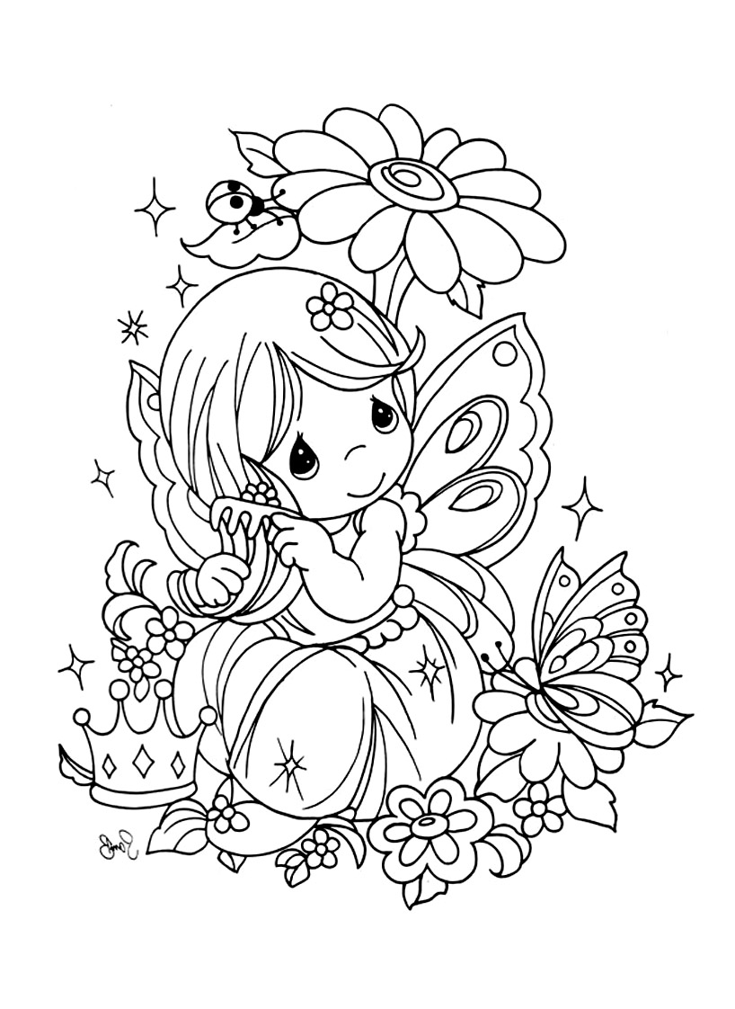 Free precious moments coloring pages