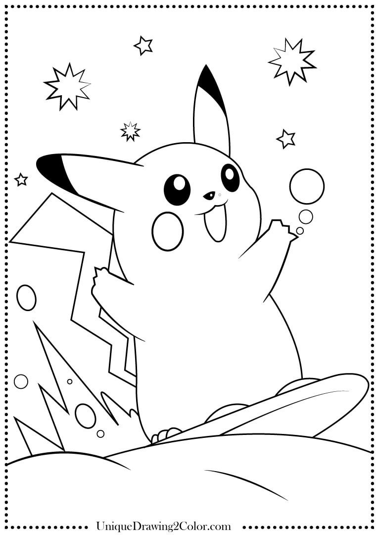 Free printable pikachu coloring pages rkidscrafts