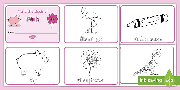 My little book of pink worksheets teacher made