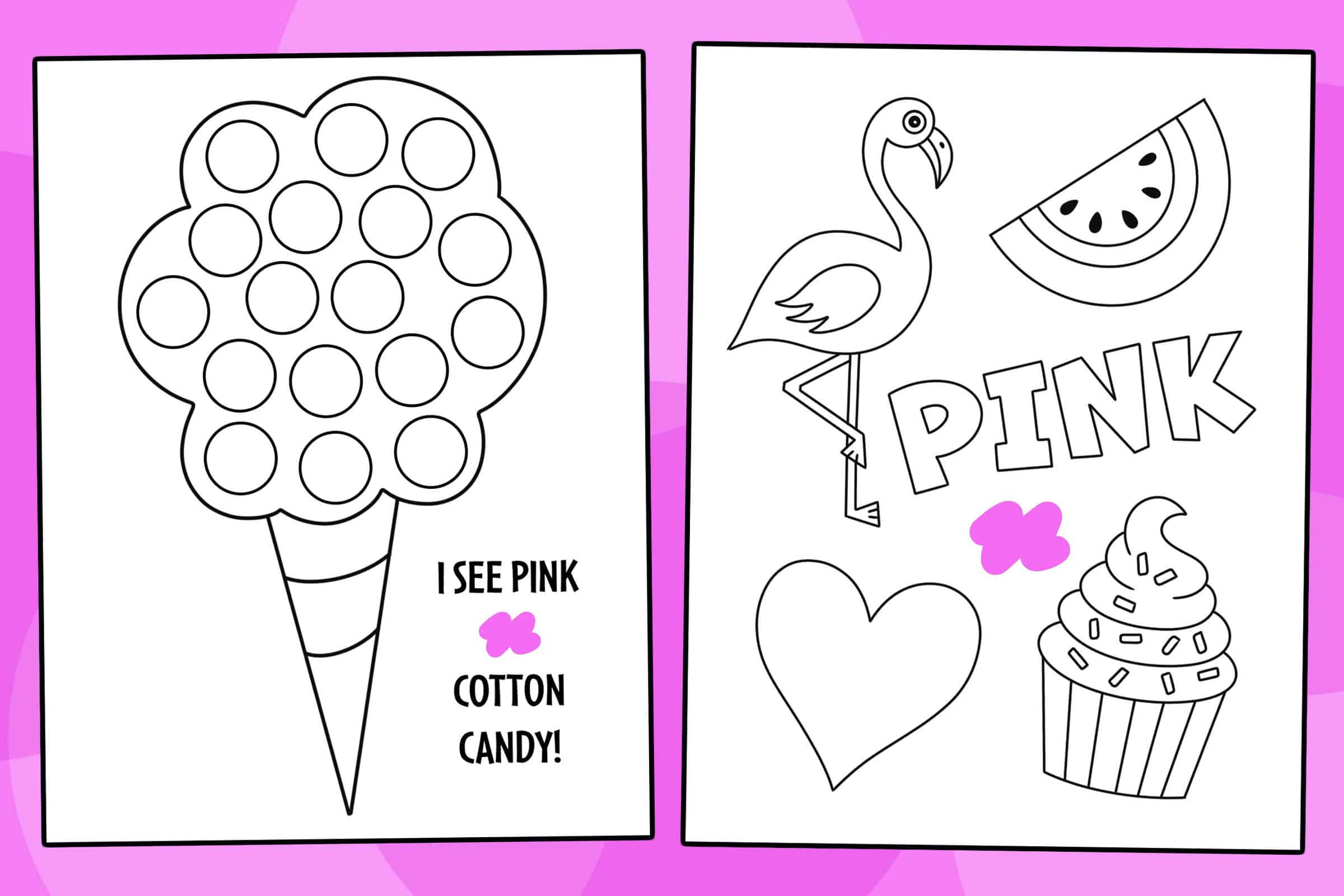 Pink color activities and worksheets for preschool â the hollydog blog