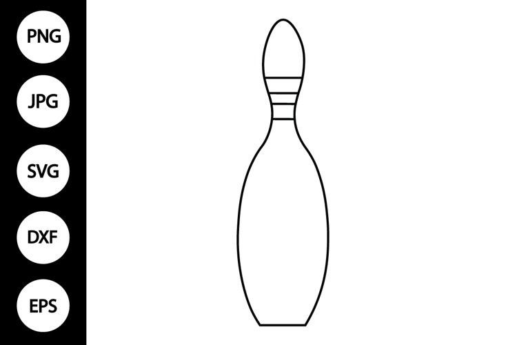 Outline bowling pin svg coloring page